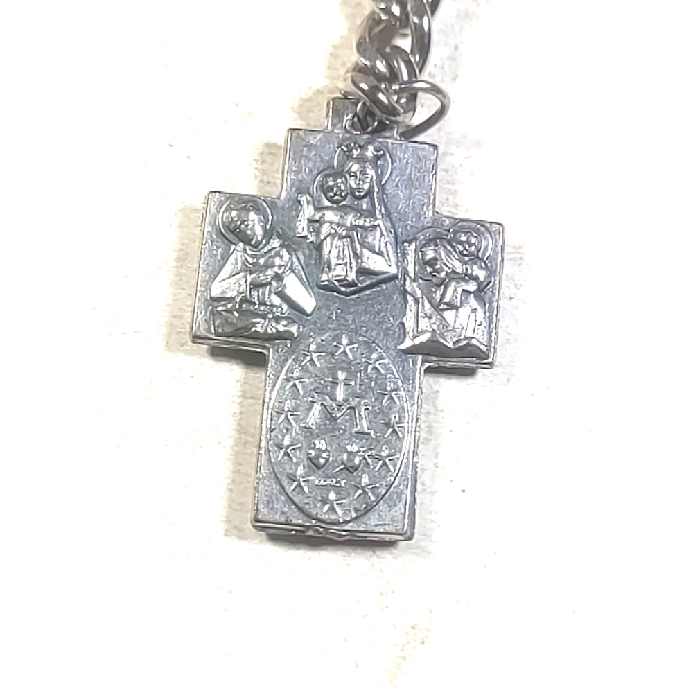Cross Silver Tone Metal Saints Religious